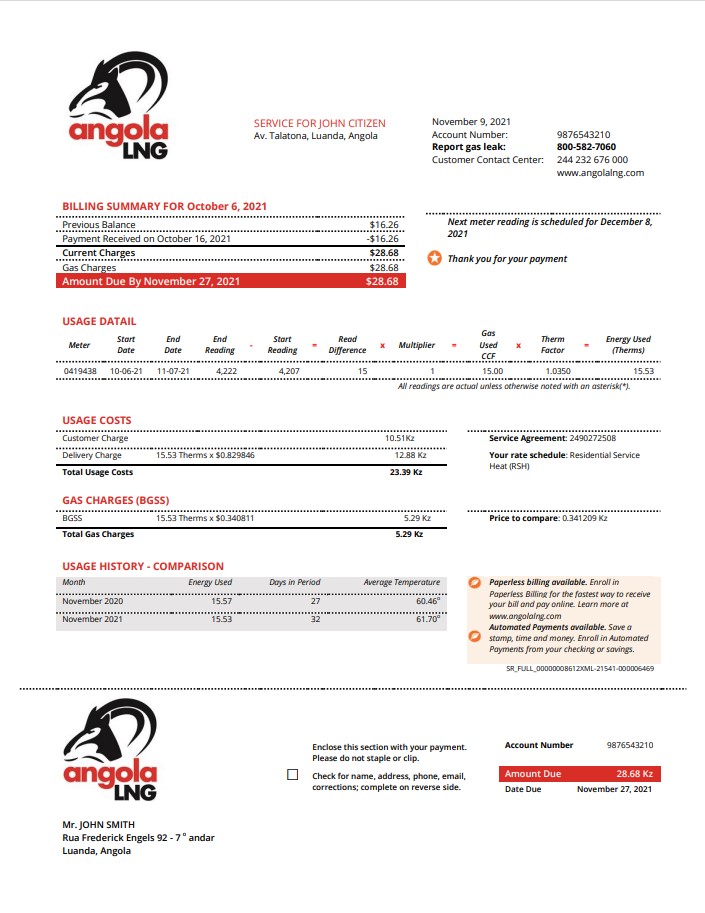  Minol USA business utility bill 